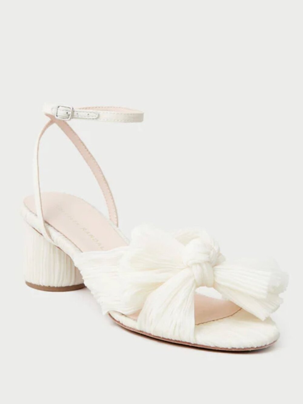 NEW Loeffler Randall size 7 Dahlia Pearl Pleated Bow Heel